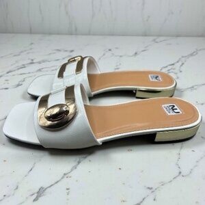 Ninety Union Women's Bali Sandals - White/Gold - Size 11